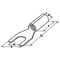 Fork terminals without insulation