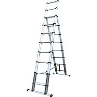 Aluminium telescoping stepladder