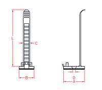 Adjustable cable clip with adhesive socket