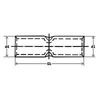 Butt-connector for fine stranded high flexible conductors