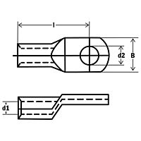 Tubular cable lugs of pure nickel, ring type