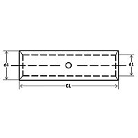 Solderless butt connectors DIN 46341 part 1, type B
