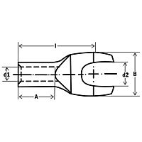 Tubular terminals of pure nickel, forke type