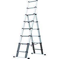 Aluminium telescoping stepladder
