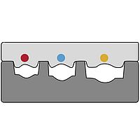 Crimping dies for insulated crimp cable lugs