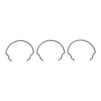 Set 3 wire brackets „CableGo“