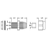 Cable glands brass nickel-plated, IP68, fully mounted